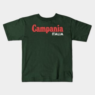 Campania // Italia Typography Region Design Kids T-Shirt